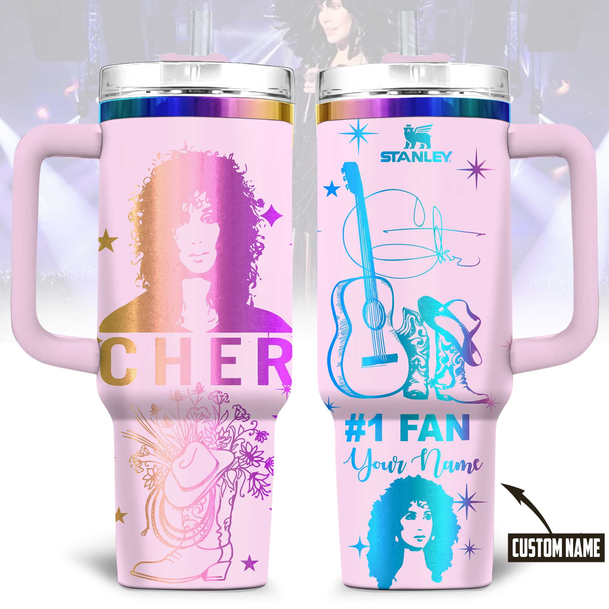 Cher Music Custom Stanley Cup 40 oz 30 oz Tumbler With HandleTVC230193 - Image 4