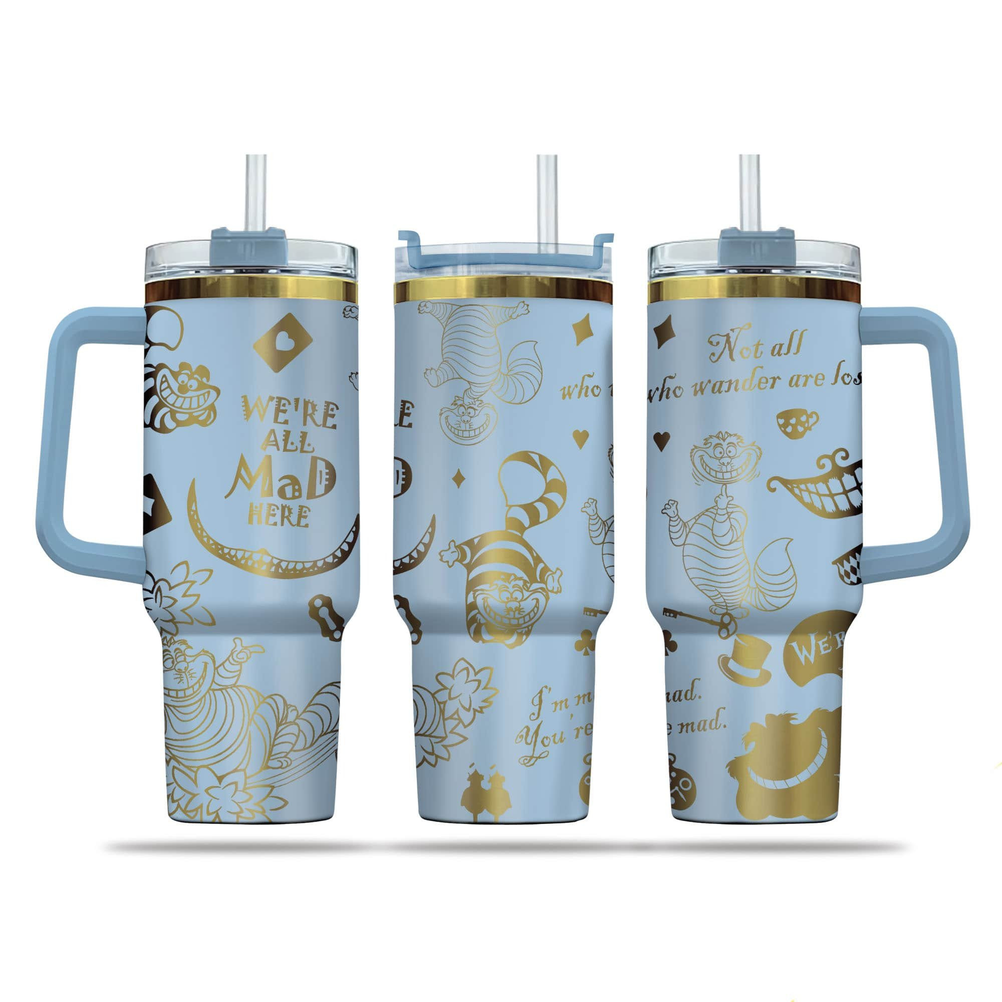 Cheshire Cat Cartoon Custom Stanley Cup 40 oz 30 oz Tumbler With HandleTVC2301134