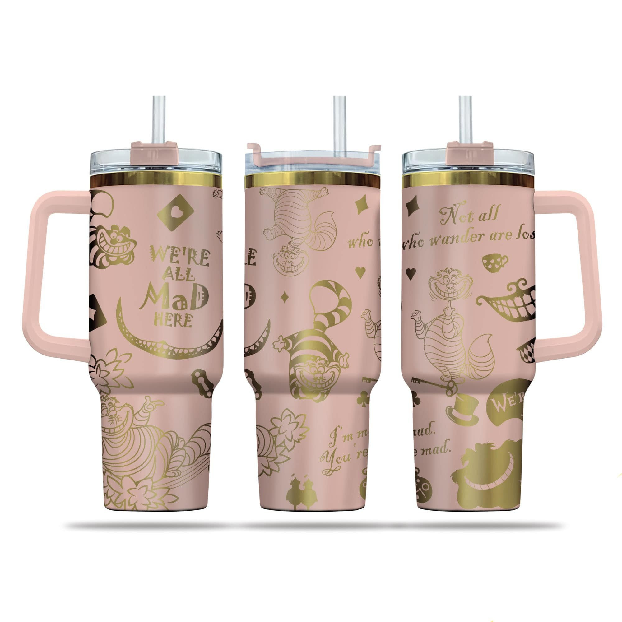 Cheshire Cat Cartoon Custom Stanley Cup 40 oz 30 oz Tumbler With HandleTVC2301134