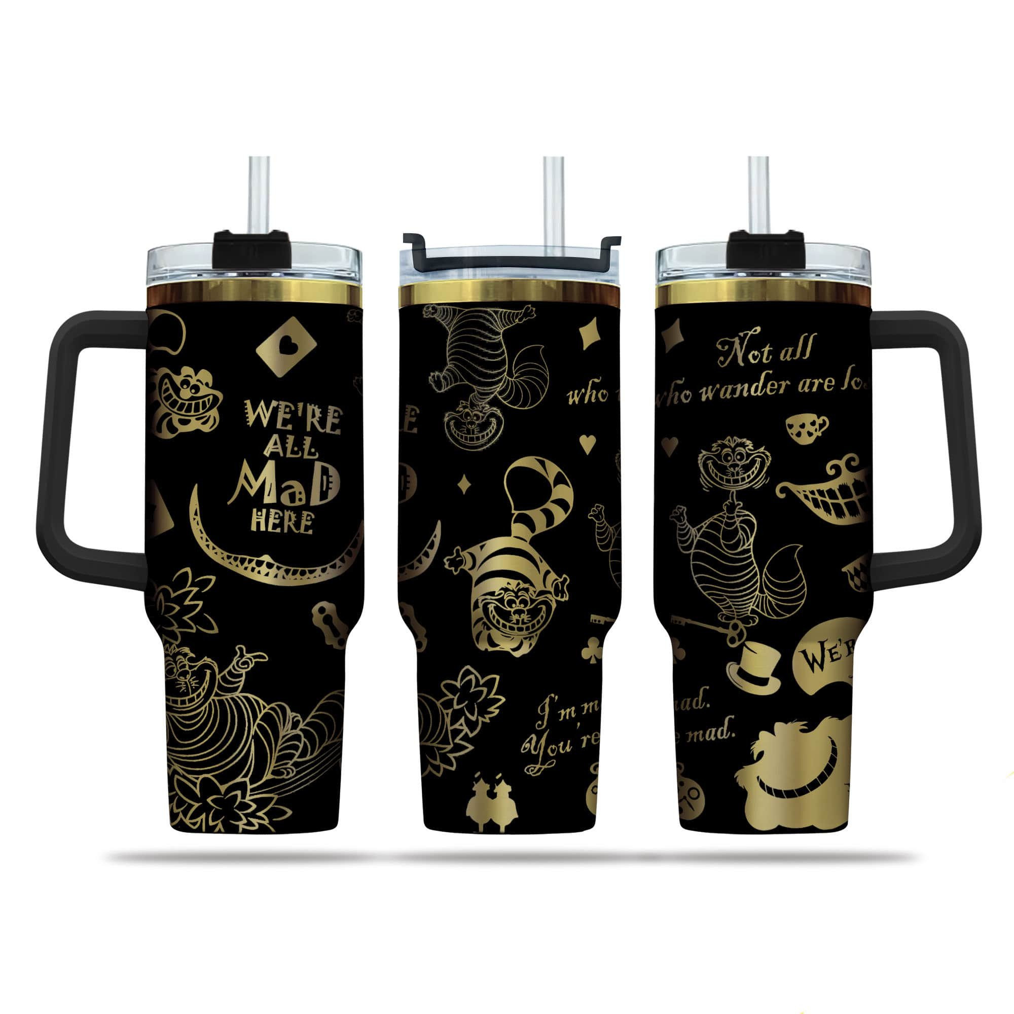 Cheshire Cat Cartoon Custom Stanley Cup 40 oz 30 oz Tumbler With HandleTVC2301134