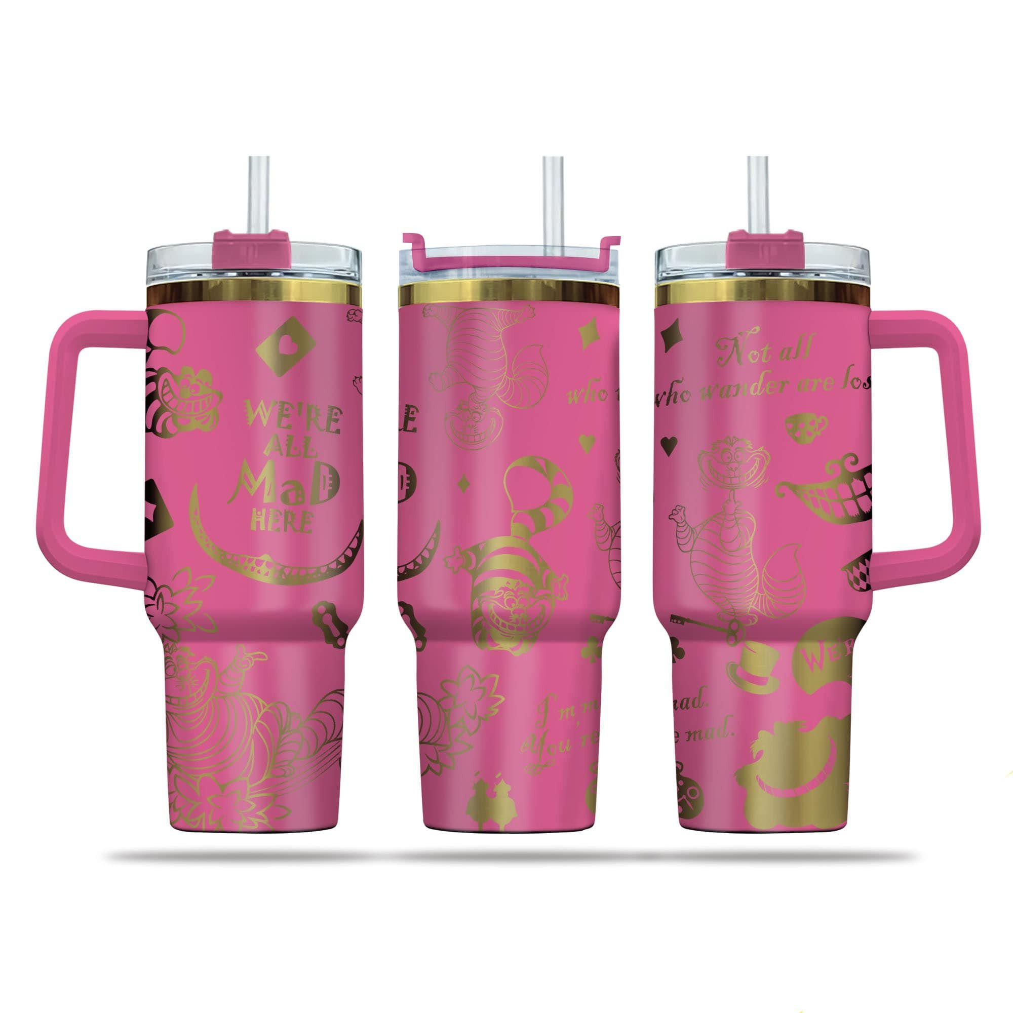 Cheshire Cat Cartoon Custom Stanley Cup 40 oz 30 oz Tumbler With HandleTVC2301134