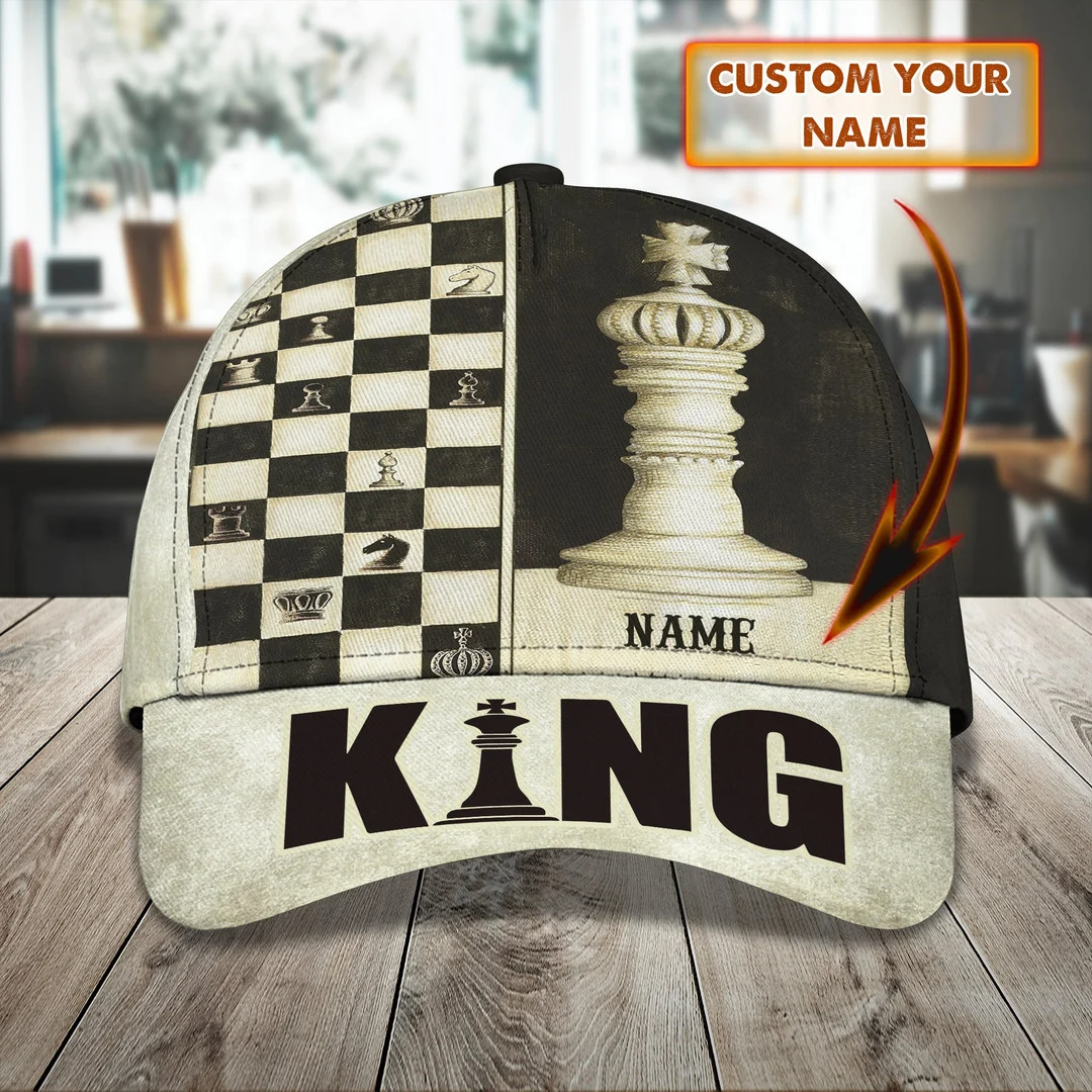 Chess Personalized Name Cap Loop Trucker Hats Custom Hats Gifts For Men & Women
