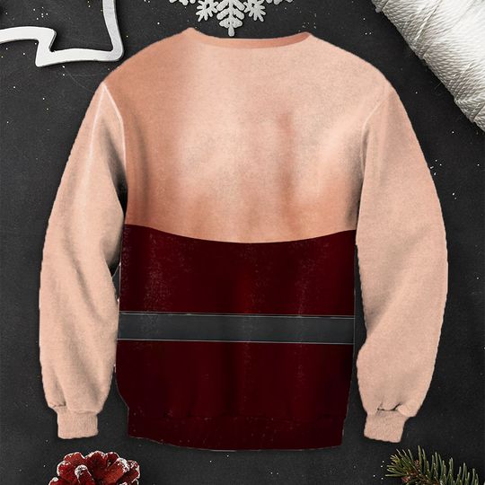 Chest vs Nut Funny Christmas Ugly Sweater - Personalized Couple 3D Sweater - Image 6