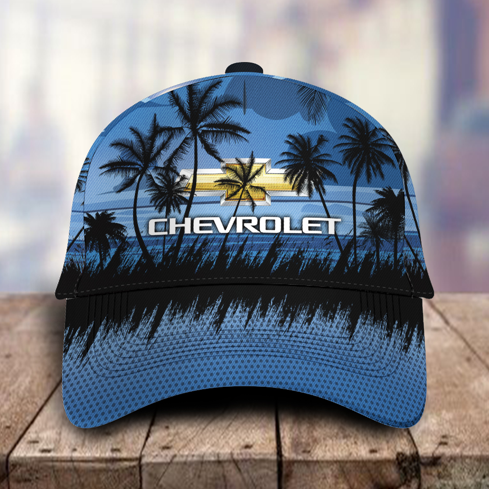 Chevrolet 3D Classic Cap Hawaiian Tropical Car Motor Brand Hats Trucker Hats Custom Hats Gifts For Men & Women