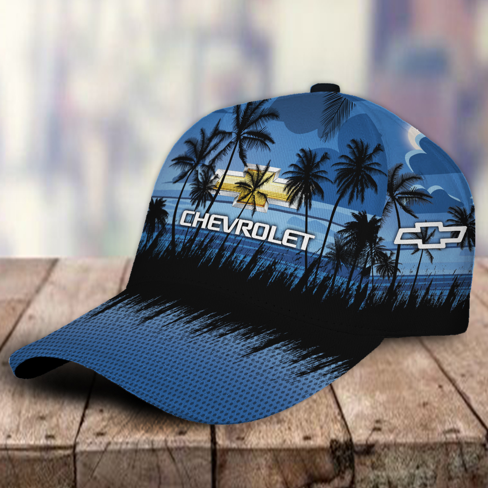 Chevrolet 3D Classic Cap Hawaiian Tropical Car Motor Brand Hats Trucker Hats Custom Hats Gifts For Men & Women