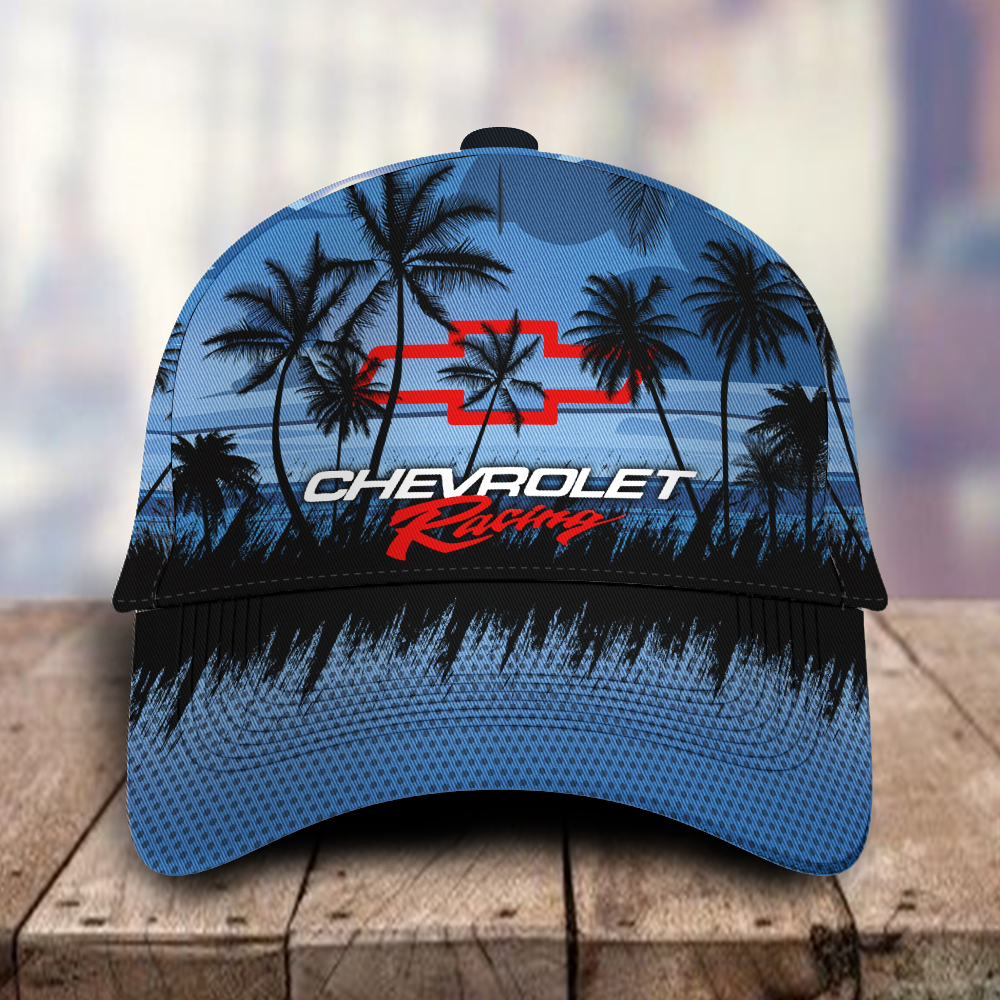 Chevrolet Corvette 3D Classic Cap Hawaiian Tropical Car Motor Brand Hats Trucker Hats Custom Hats Gifts For Men & Women