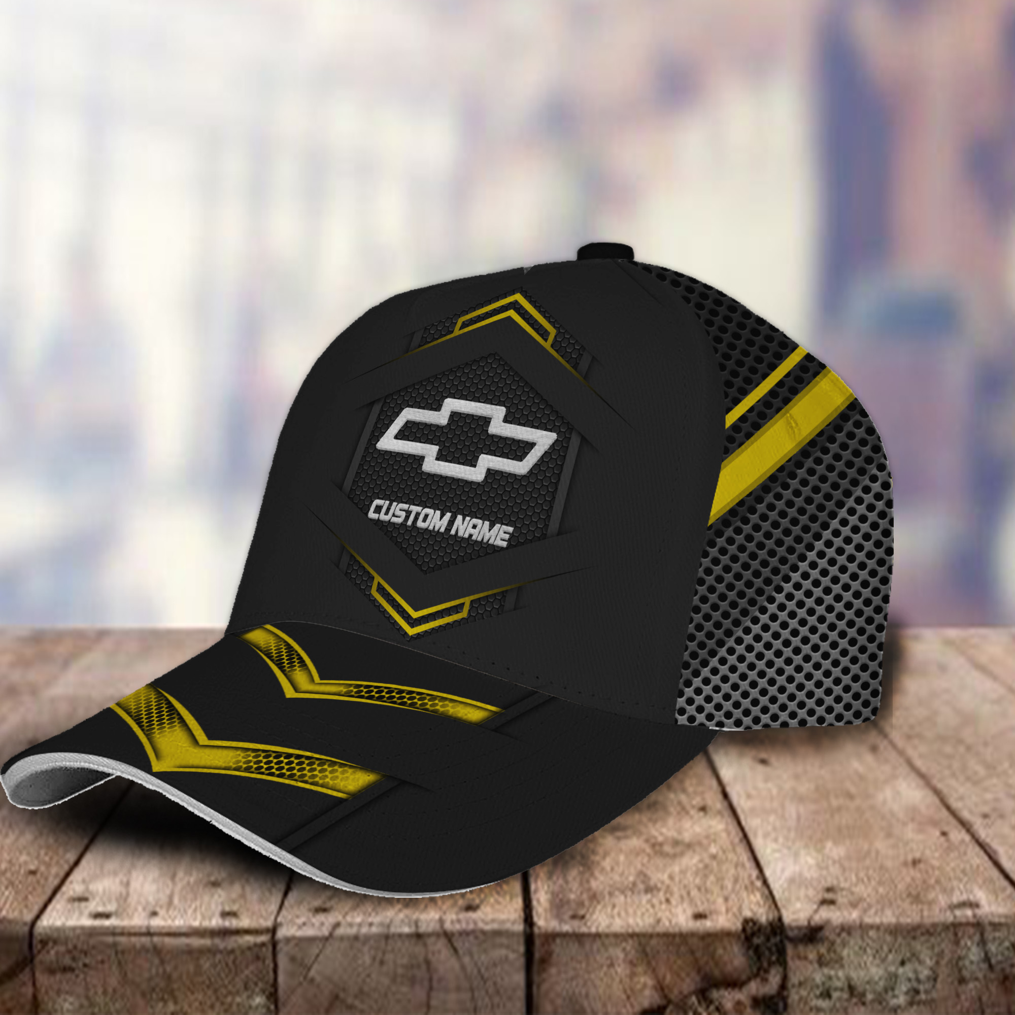 Chevrolet Corvette 3D Classic Cap Logo Personalized Name Trucker Hats Custom Hats Gifts For Men & Women