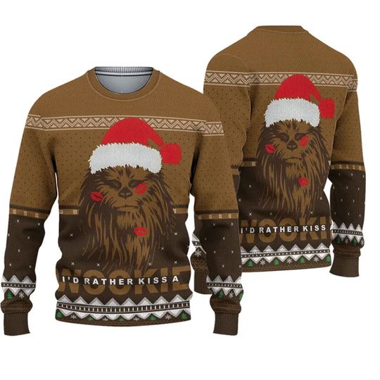 Chewbaccas Ugly Knitted Christmas 3D Sweater - Image 2