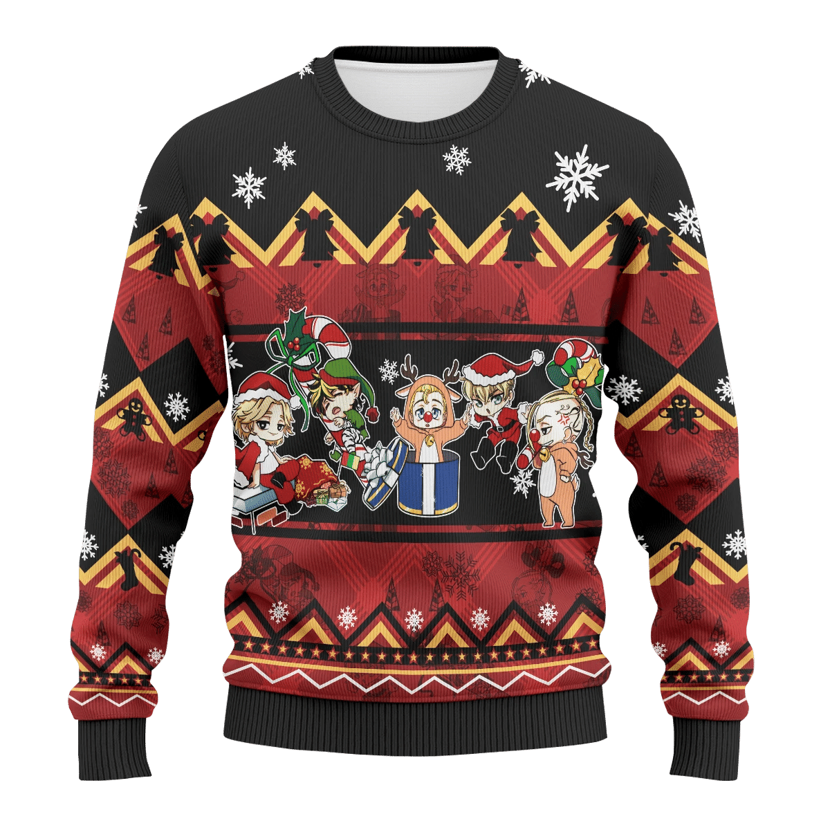 Chibi Revengers Xmas Ugly Christmas Sweater Adult 3D Funny Matching for family - Image 3