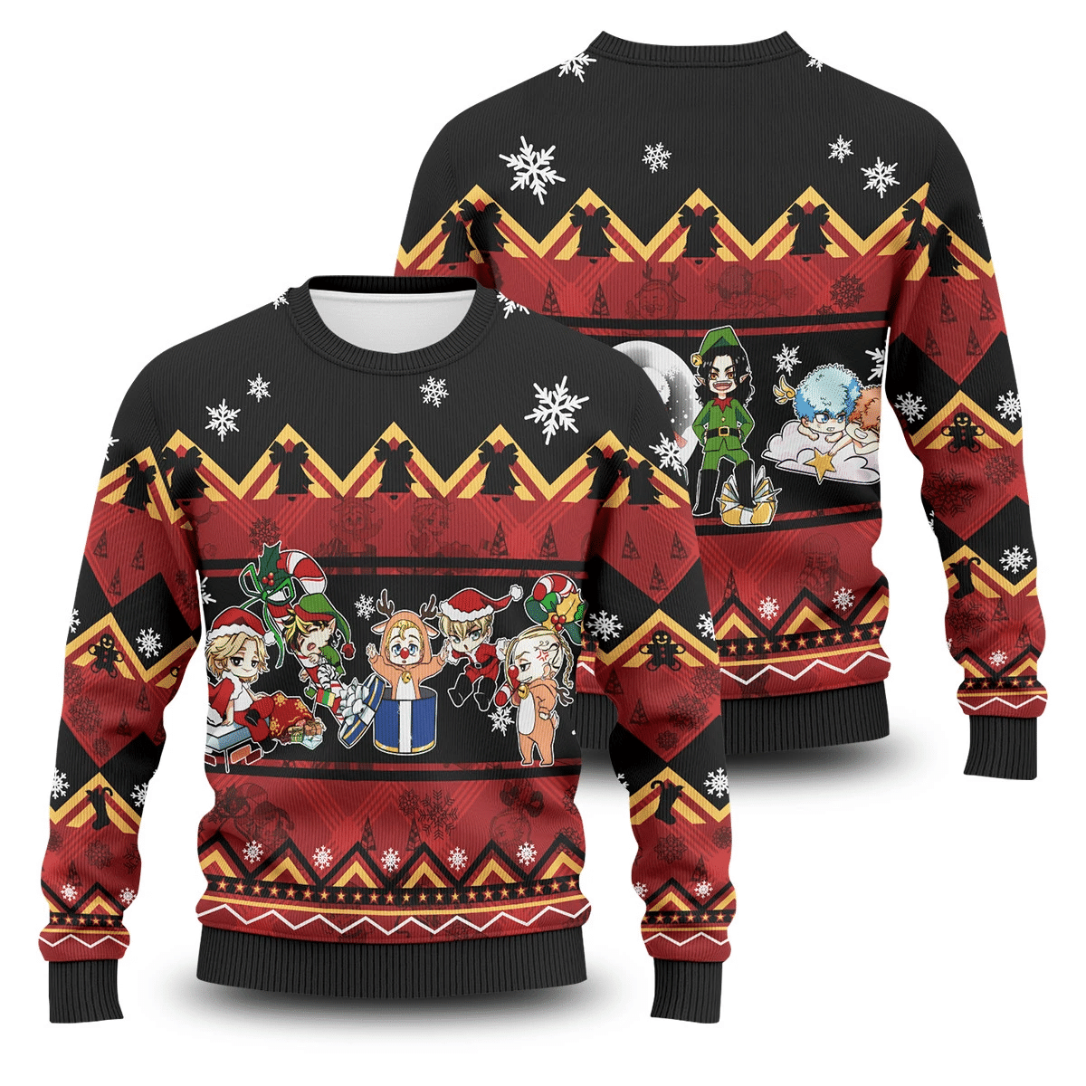 Chibi Revengers Xmas Ugly Christmas Sweater Adult 3D Funny Matching for family