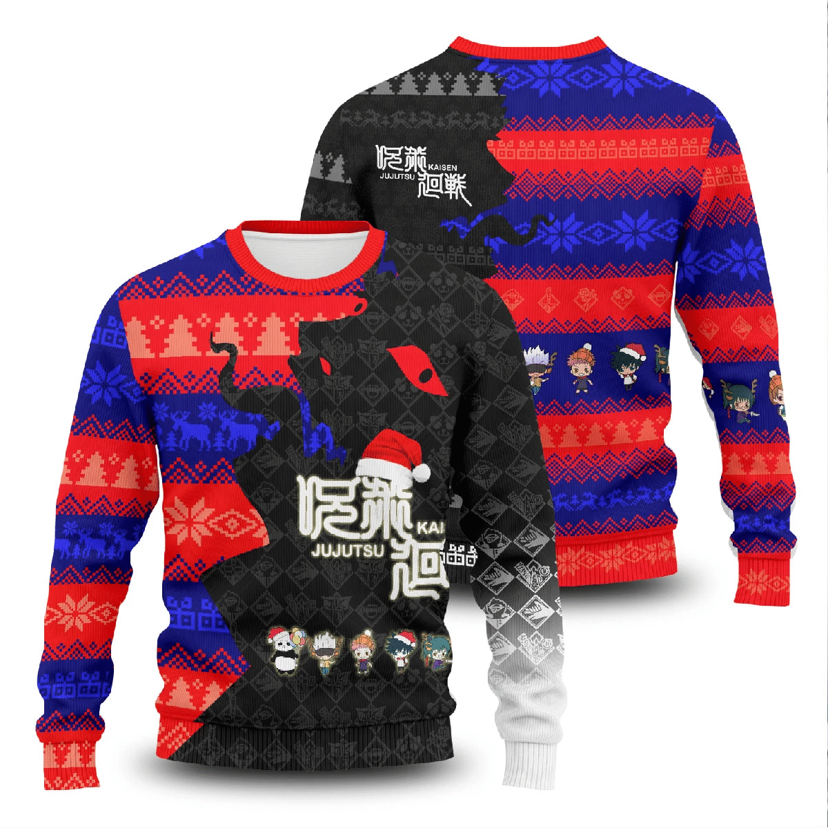 Chibi Sorcerer Xmas Ugly Christmas Sweater Adult 3D Funny Matching for family