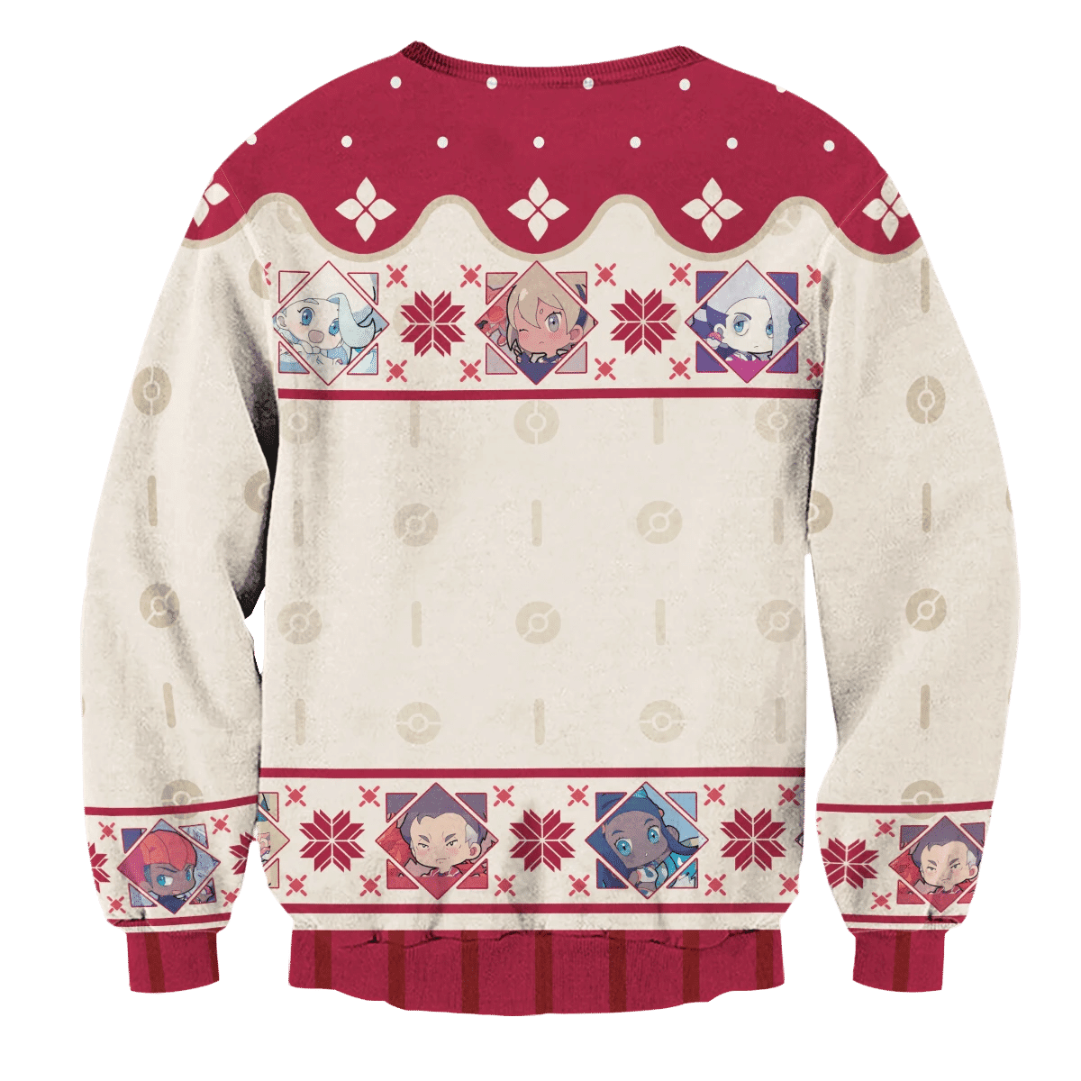 Chibi Ss Gym Leaders Ugly Christmas Sweater Adult 3D Funny Matching for family - Image 3