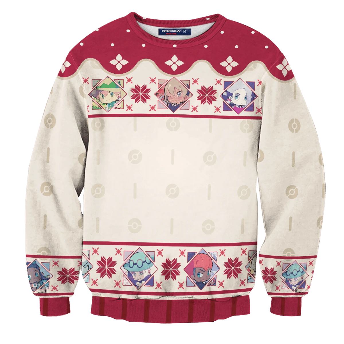 Chibi Ss Gym Leaders Ugly Christmas Sweater Adult 3D Funny Matching for family - Image 4