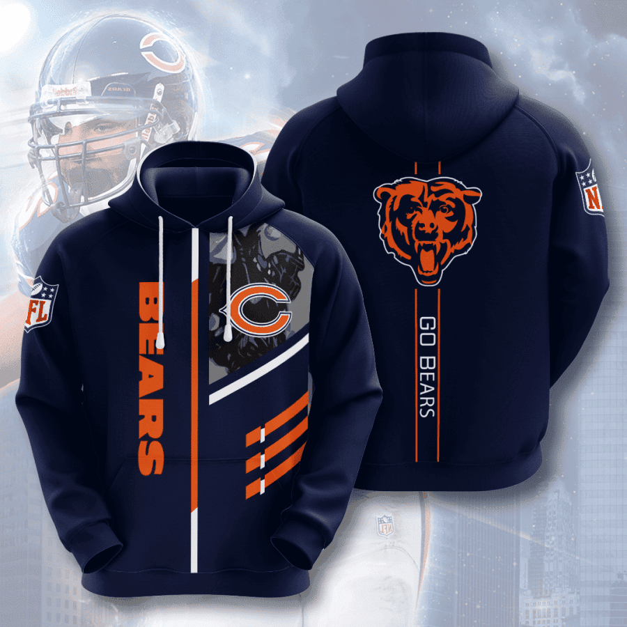 Chicago Bears 3D All Over Print Hoodie, Zip Hoodie