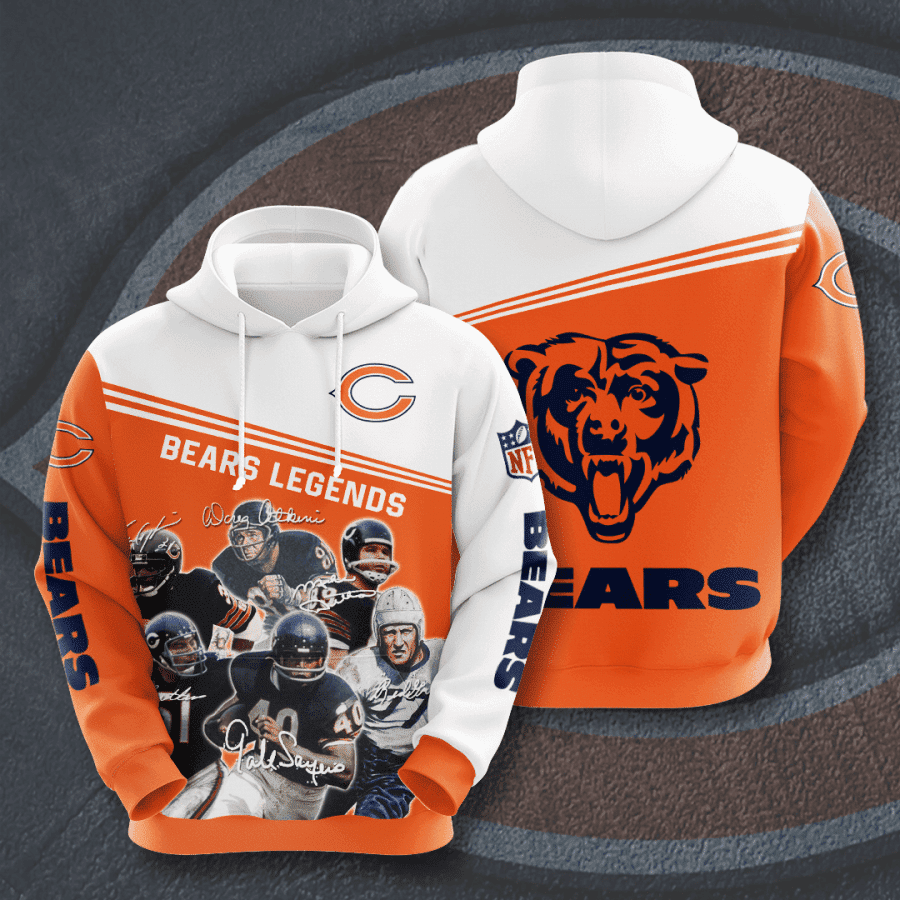 Chicago Bears 3D All Over Print Hoodie, Zip Hoodie