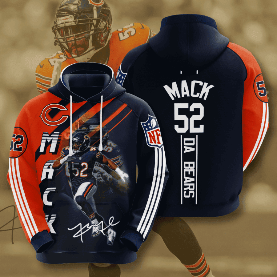 Chicago Bears 3D All Over Print Hoodie, Zip Hoodie