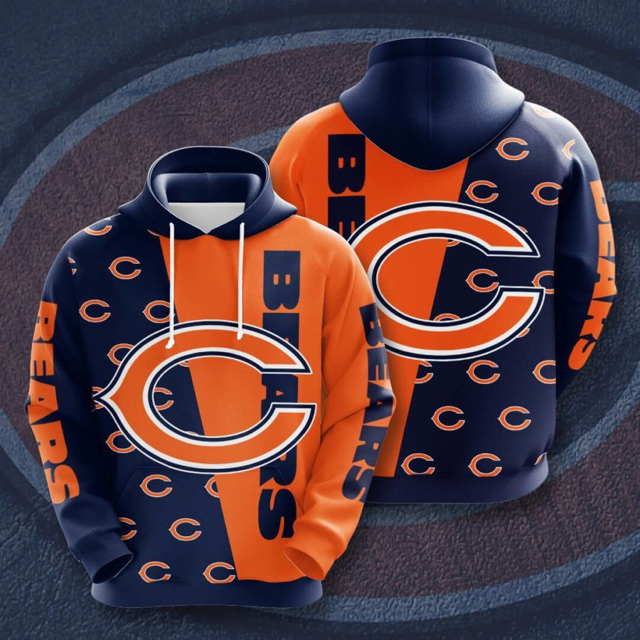 Chicago Bears 3D All Over Print Hoodie, Zip Hoodie