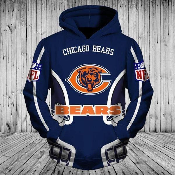Chicago Bears 3D All Over Print Hoodie, Zip Hoodie