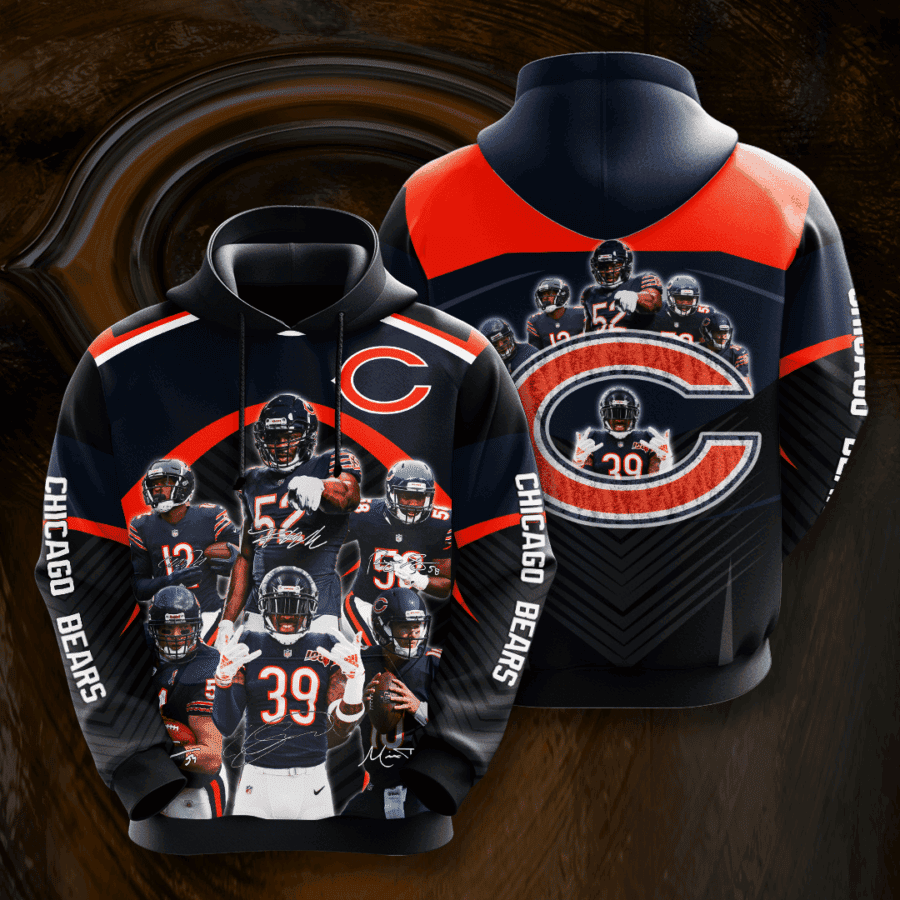 Chicago Bears 3D All Over Print Hoodie, Zip Hoodie
