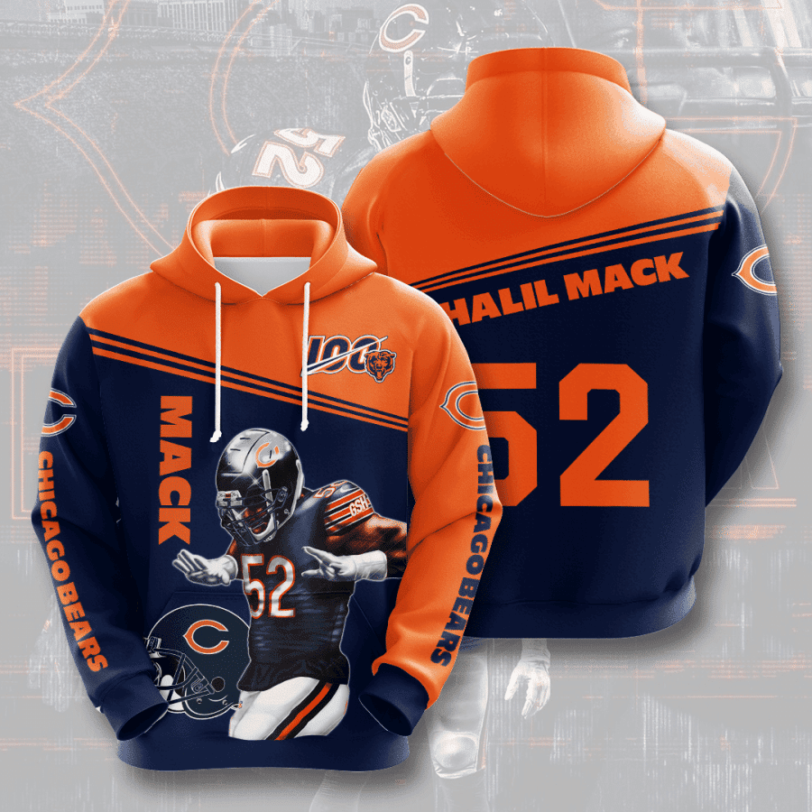 Chicago Bears 3D All Over Print Hoodie, Zip Hoodie