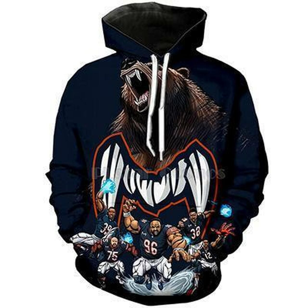 Chicago Bears 3D All Over Print Hoodie, Zip Hoodie
