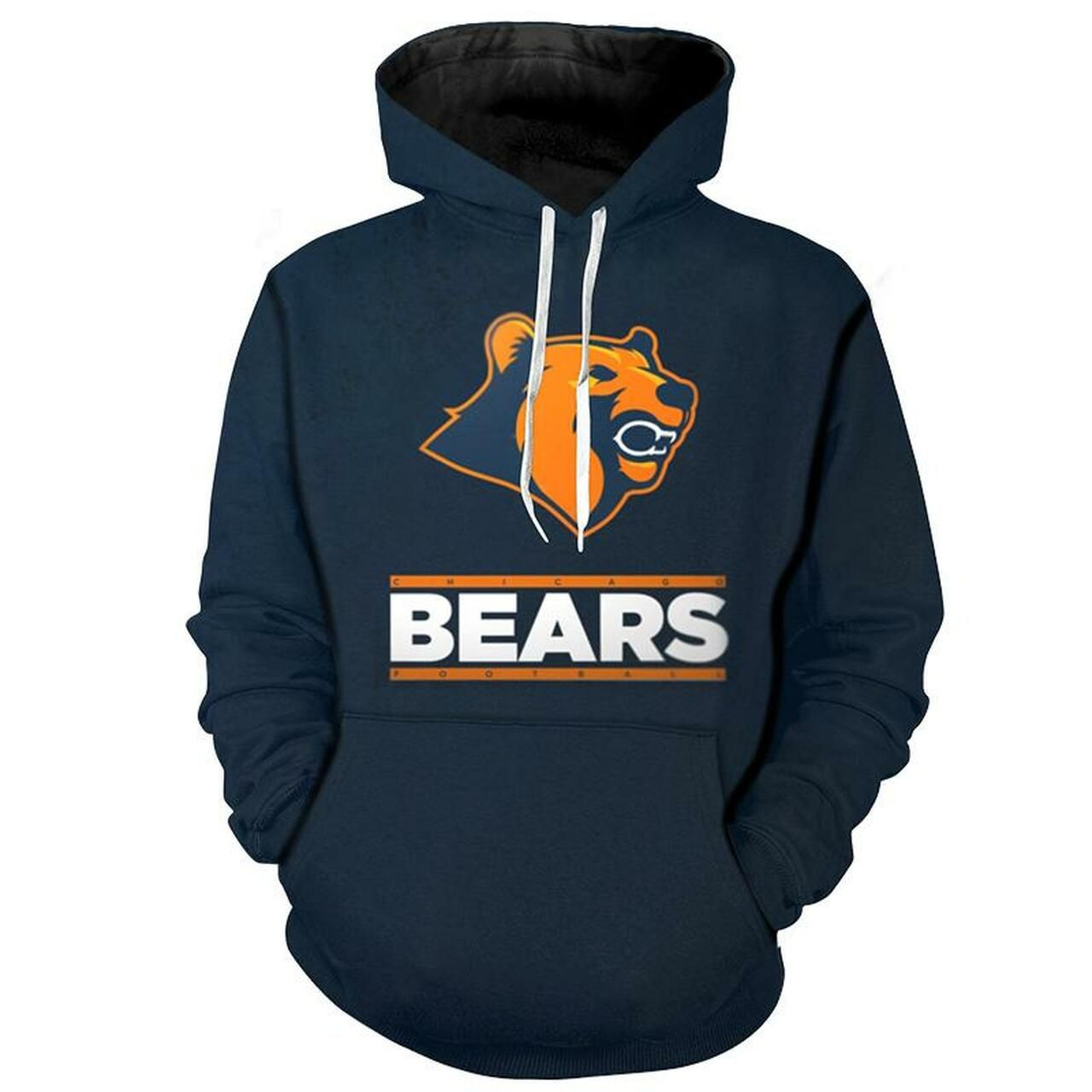 Chicago Bears 3D All Over Print Hoodie, Zip Hoodie
