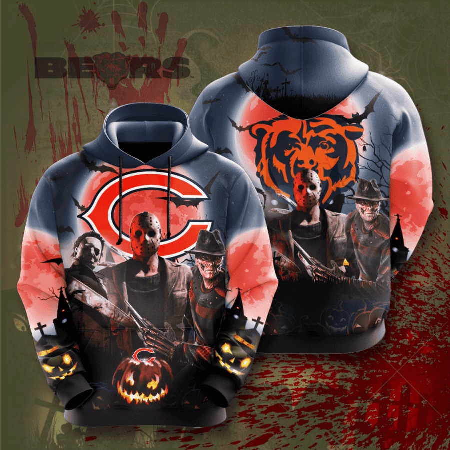 Chicago Bears 3D All Over Print Hoodie, Zip Hoodie