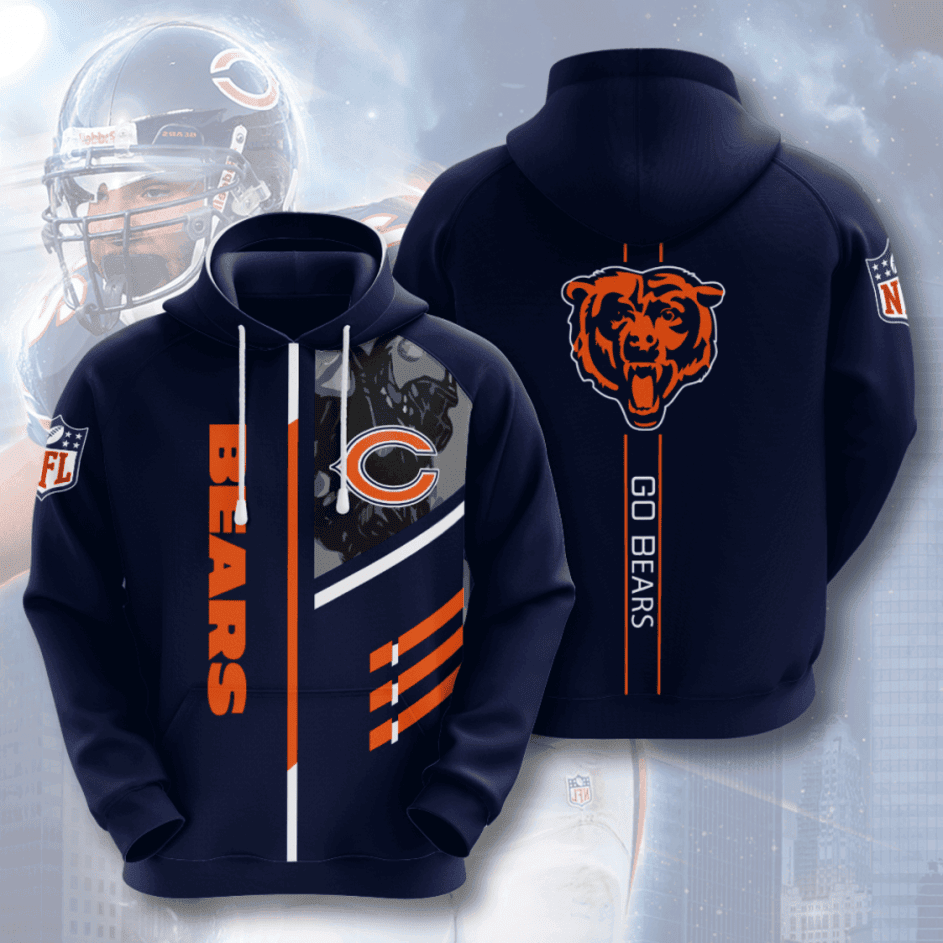 Chicago Bears American Football 3D All Over Print Hoodie, Zip Hoodie