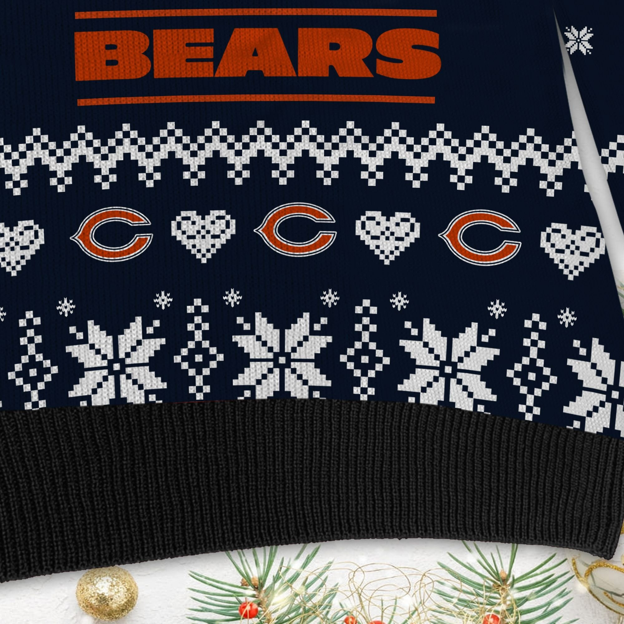 Chicago Bears Cute The Snoopy Show Football Helmet 3D Ugly Christmas Sweater Adult 3D Funny Matching for family - Image 5