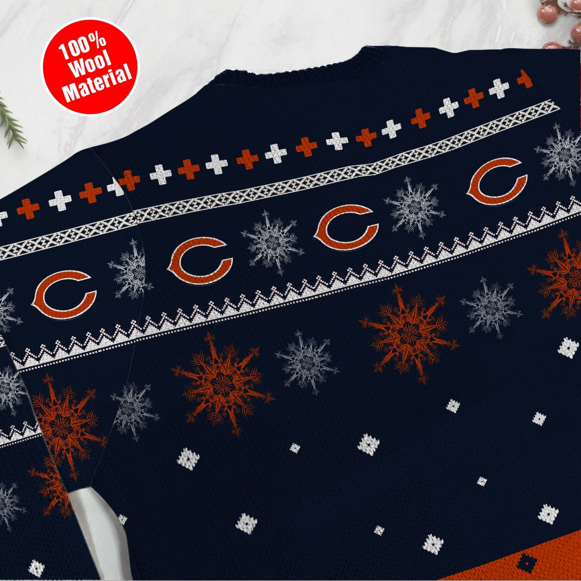 Chicago Bears Mickey Mouse Funny Ugly Christmas Sweater Adult 3D Funny Matching for family - Image 5