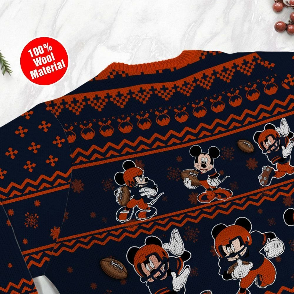 Chicago Bears Mickey Mouse Ugly Christmas Sweater Adult 3D Funny Matching for family - Image 5