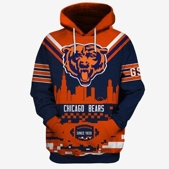 Chicago Bears Ncaa Football Anniversary 3D All Over Print Hoodie, Zip Hoodie
