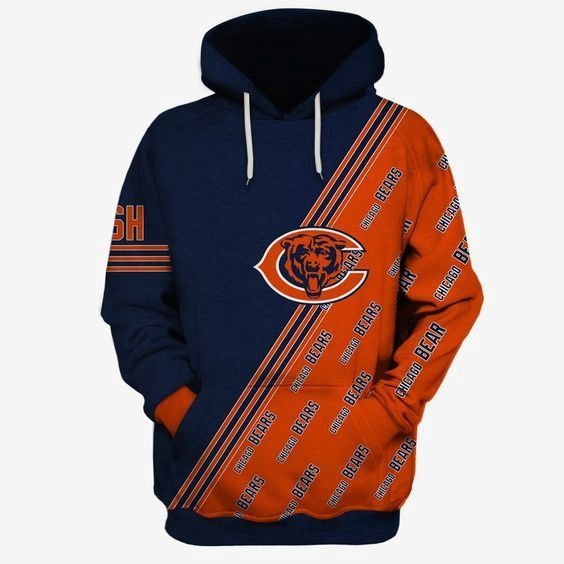 Chicago Bears Ncaa Football Many Logo 3D All Over Print Hoodie, Zip Hoodie