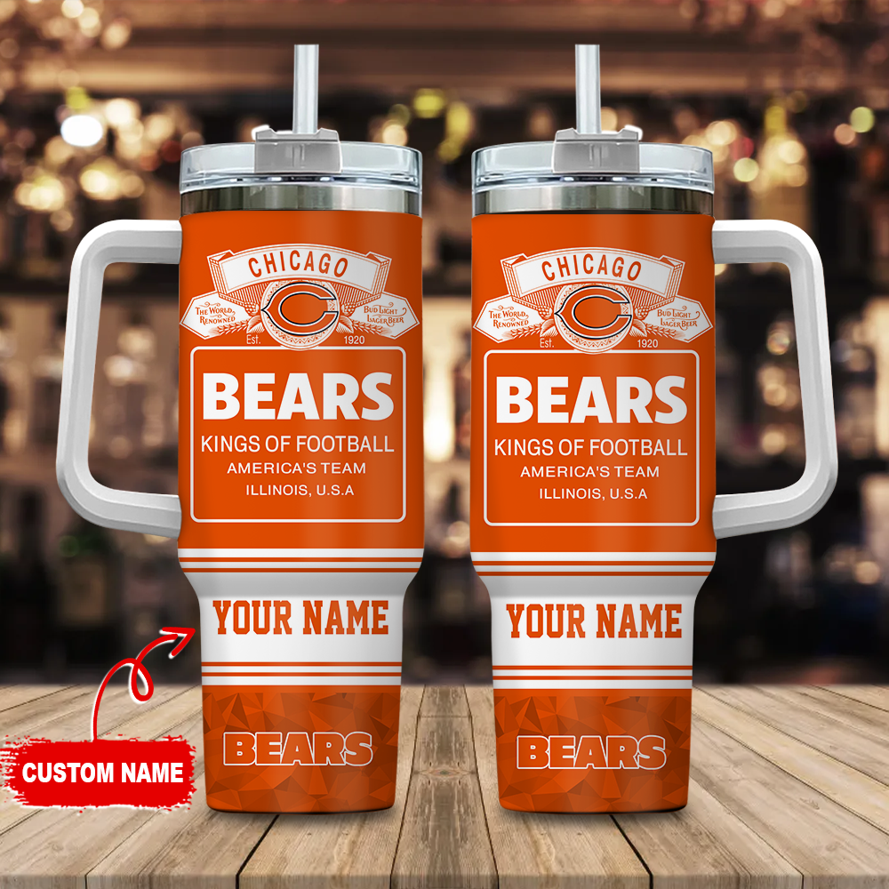 Chicago Bears NFL Bud Light Custom Stanley Cup 40 oz 30 oz Tumbler With HandleTVC2301109