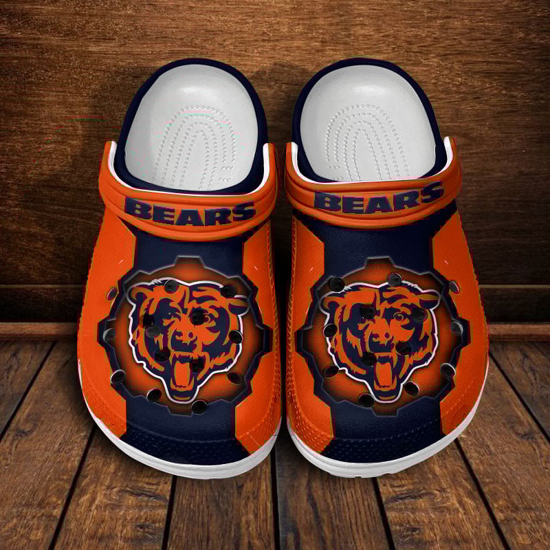Chicago Bears NFL Crocs Crocband Clogs Shoes Comfortable For Men Women and Kids