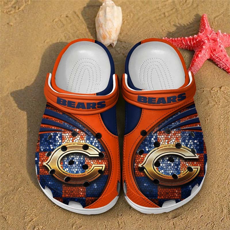 Chicago Bears NFL Crocs Crocband Clogs Shoes Comfortable For Men Women and Kids