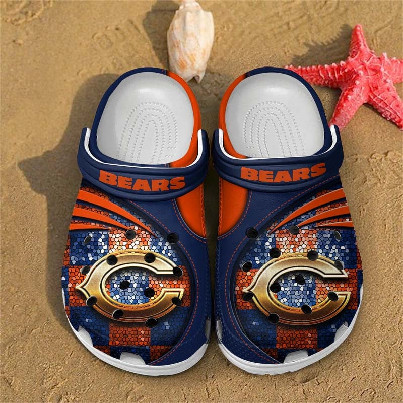 Chicago Bears NFL Crocs Crocband Clogs Shoes Comfortable For Men Women and Kids