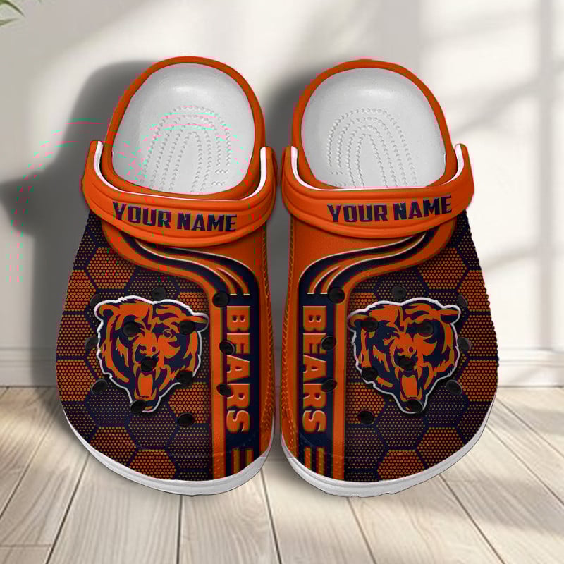 Chicago Bears NFL Crocs Crocband Clogs Shoes Comfortable For Men Women and Kids
