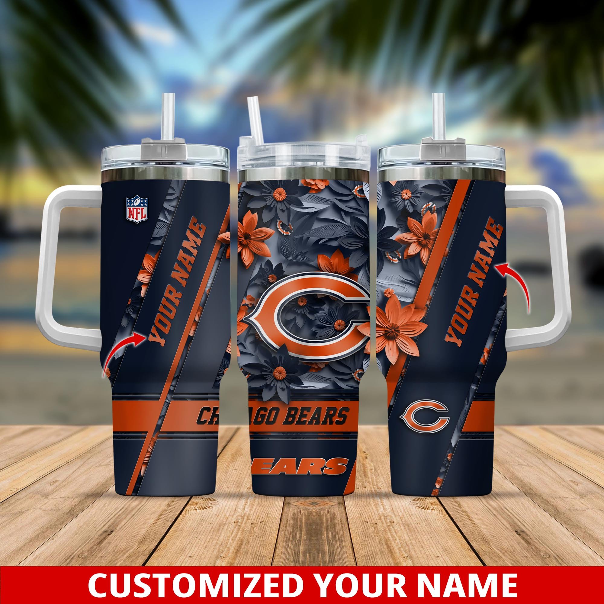 Chicago Bears NFL Custom Stanley Cup 40 oz 30 oz Tumbler With HandleTVC230105