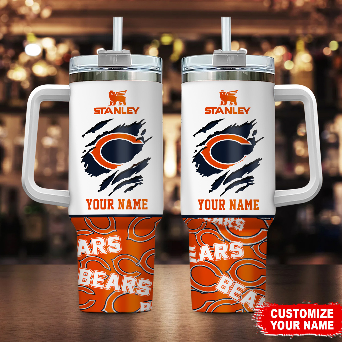 Chicago Bears NFL Custom Stanley Cup 40 oz 30 oz Tumbler With HandleTVC230132