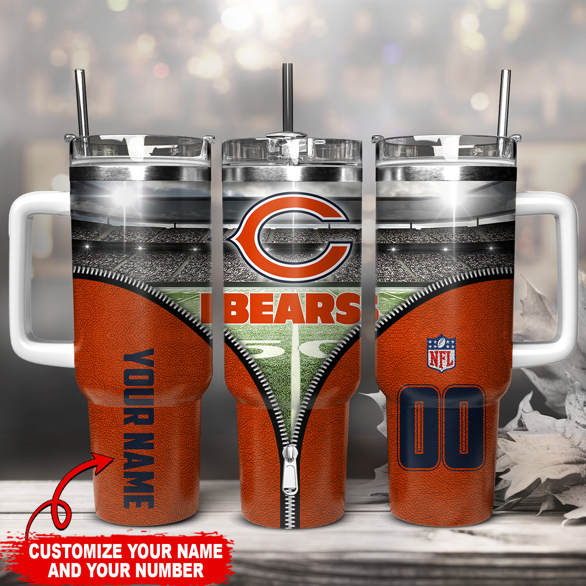 Chicago Bears NFL Custom Stanley Cup 40 oz 30 oz Tumbler With HandleTVC230139