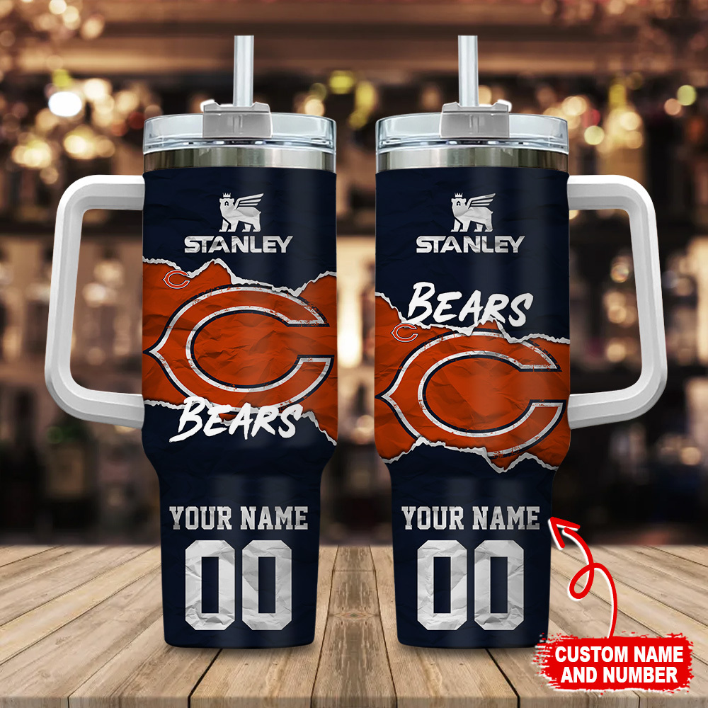Chicago Bears NFL Custom Stanley Cup 40 oz 30 oz Tumbler With HandleTVC230140