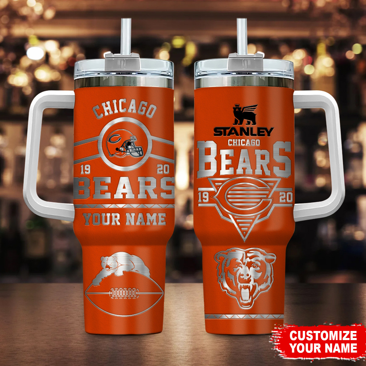 Chicago Bears NFL Custom Stanley Cup 40 oz 30 oz Tumbler With HandleTVC230152