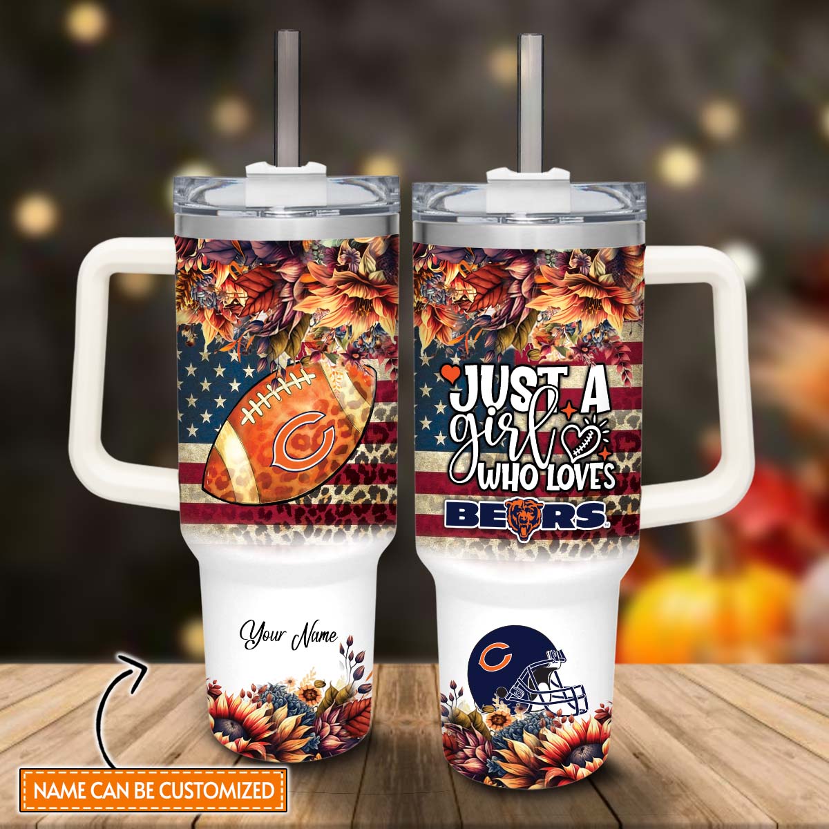 Chicago Bears NFL Custom Stanley Cup 40 oz 30 oz Tumbler With HandleTVC2301814