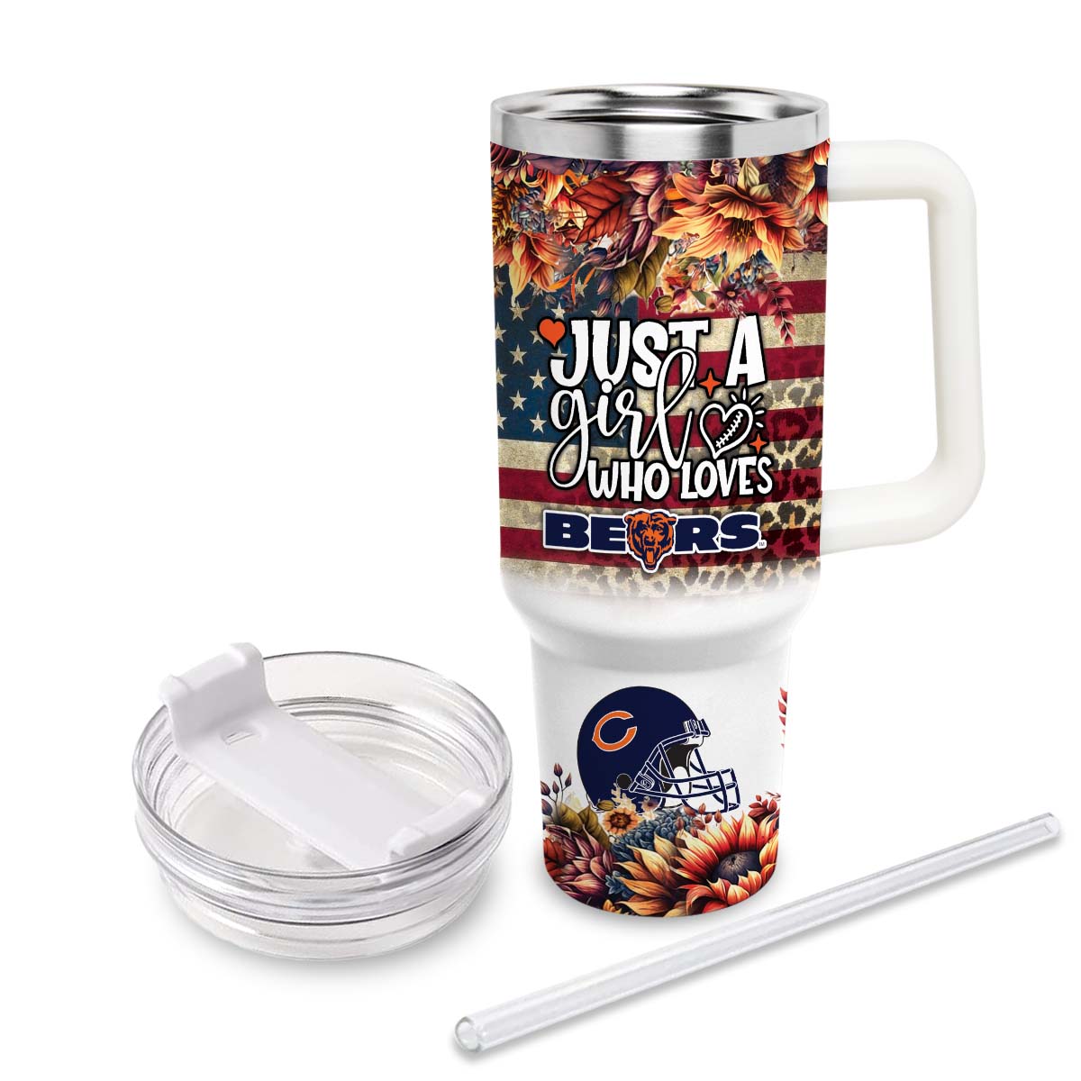 Chicago Bears NFL Custom Stanley Cup 40 oz 30 oz Tumbler With HandleTVC2301814 - Image 3