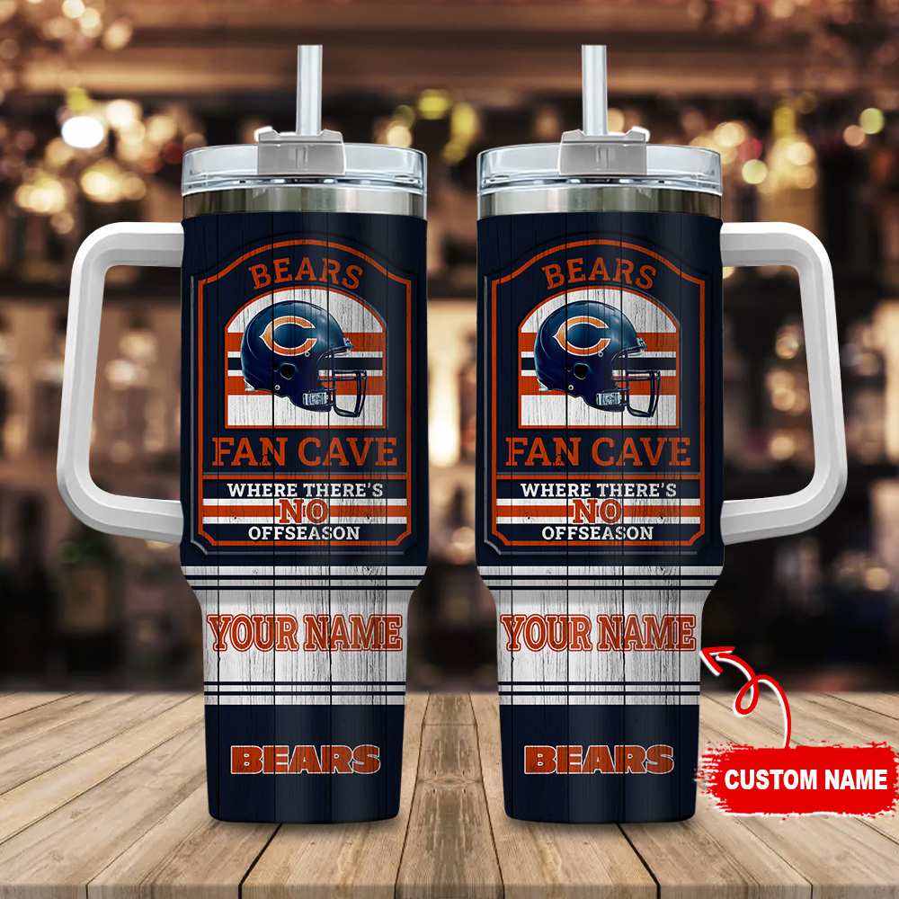 Chicago Bears NFL Fan Cave Custom Stanley Cup 40 oz 30 oz Tumbler With HandleTVC230175