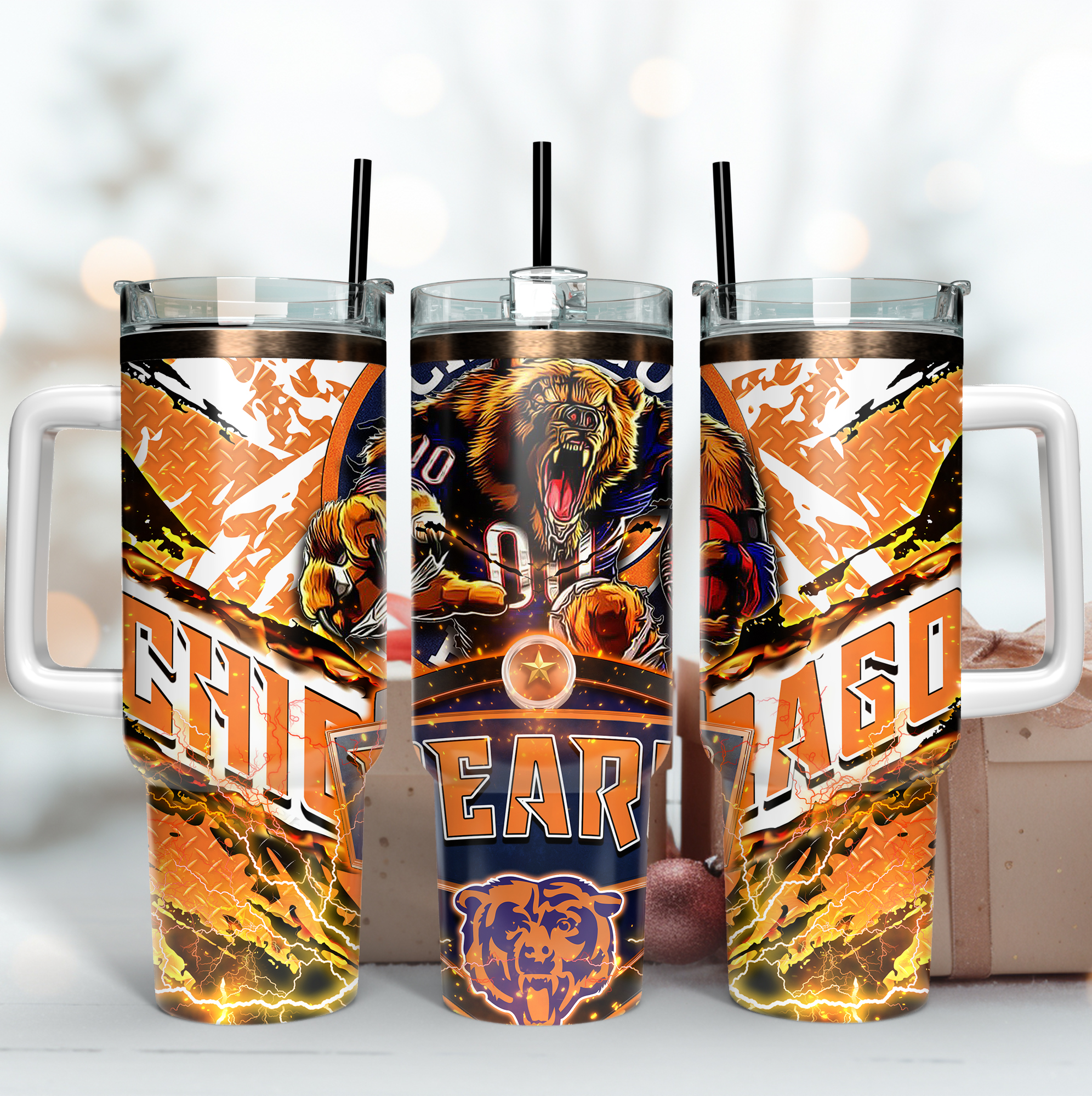 Chicago Bears NFL Mascot Custom Stanley Cup 40 oz 30 oz Tumbler With HandleTVC2301166