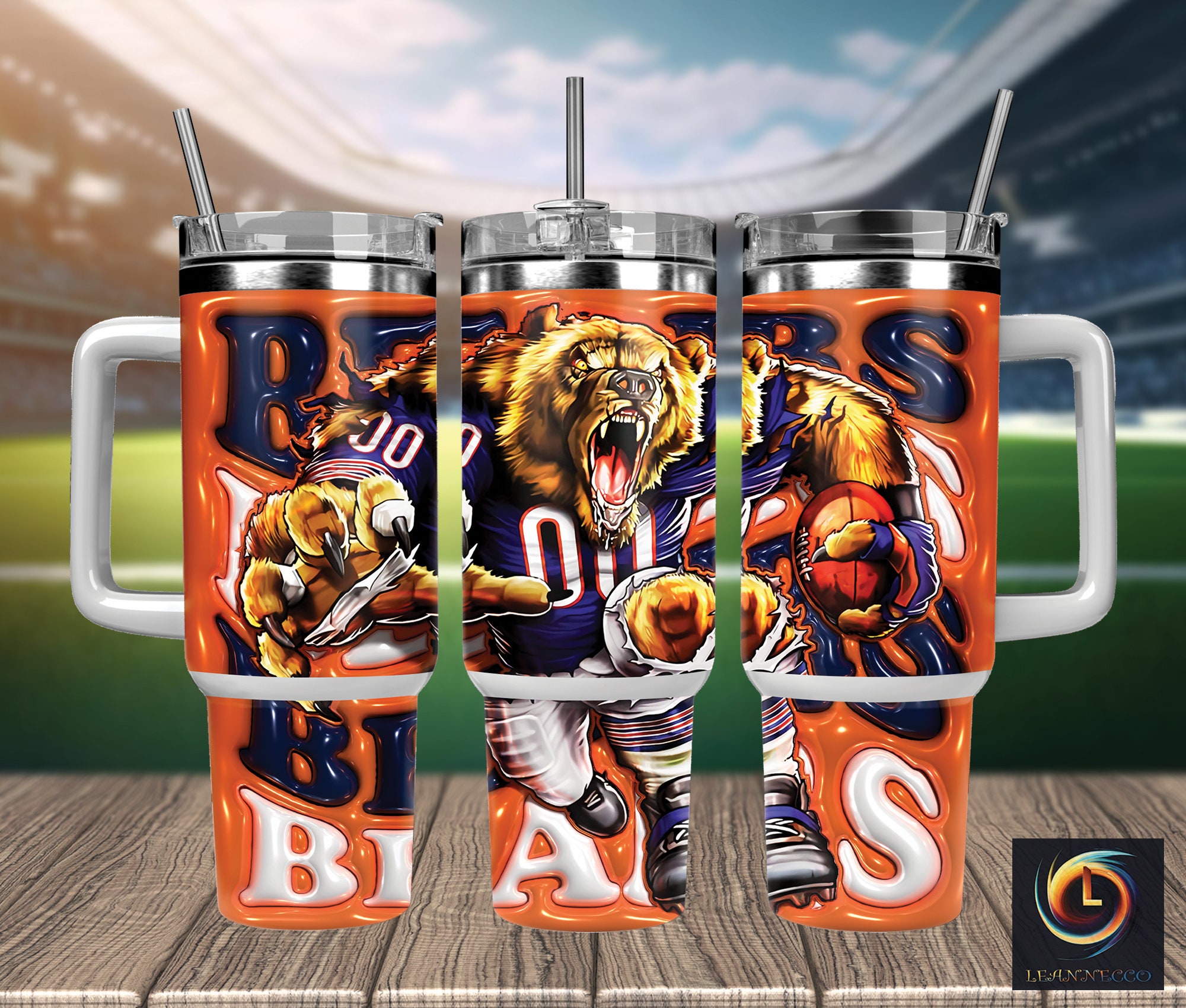Chicago Bears NFL Mascot Custom Stanley Cup 40 oz 30 oz Tumbler With HandleTVC2301988