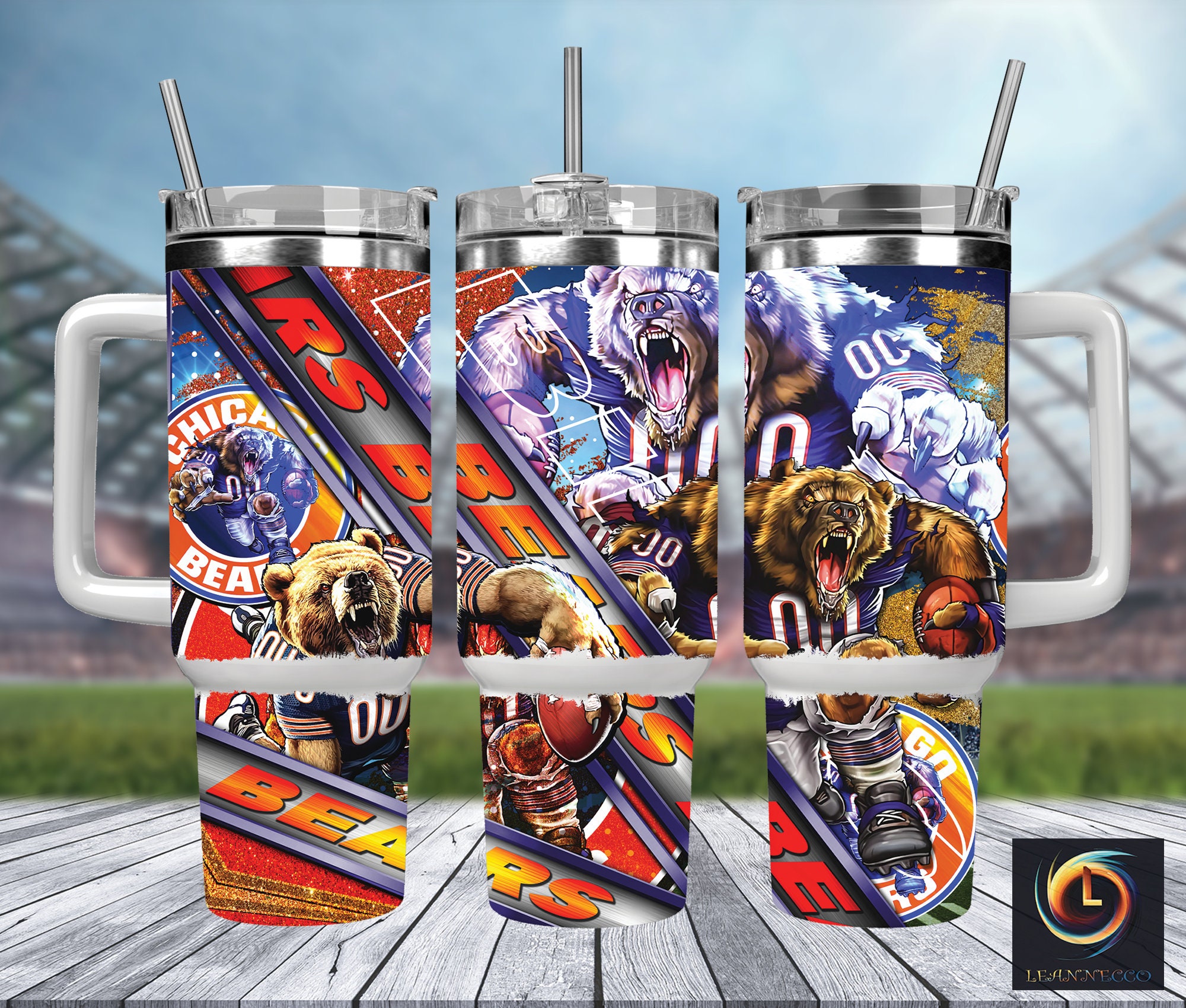Chicago Bears NFL Mascot Custom Stanley Cup 40 oz 30 oz Tumbler With HandleTVC2301989
