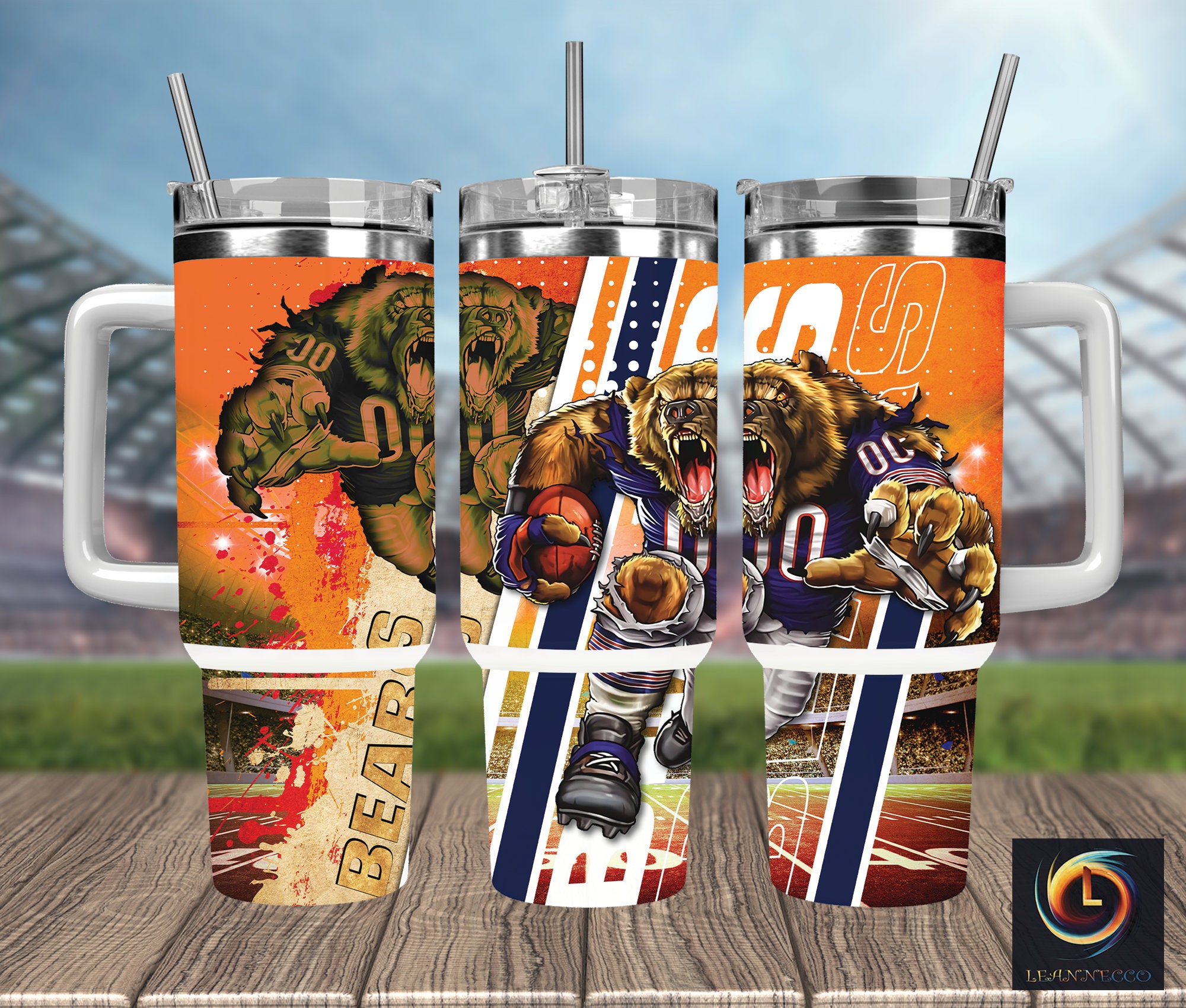 Chicago Bears NFL Mascot Custom Stanley Cup 40 oz 30 oz Tumbler With HandleTVC2301990